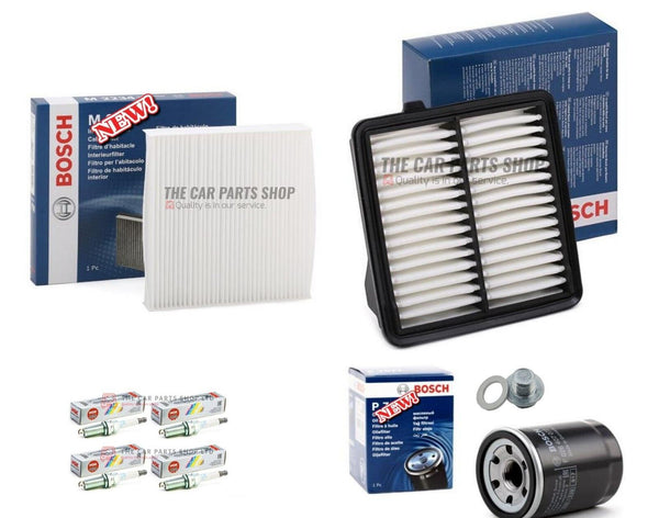 FOR HONDA JAZZ I-VTEC MK3 BOSCH SERVICE KIT & 4 X NGK IRIDIUM P2P