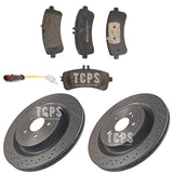 FOR MERCEDES C63 AMG C204 REAR DRILLED DISCS 360MM & PADS AND SENSOR