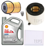 SERVICE KIT FOR AUDI A4 MK5 2.0 TDI MK5 WITH SHELL HX8 AIR OIL CABIN