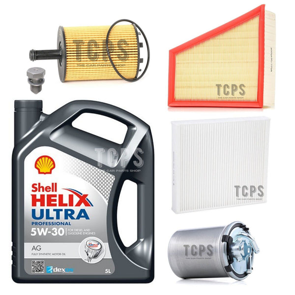 FOR VW POLO 1.9 TDI MK4 FULL SERVICE KIT WITH SHELL AG 5W30