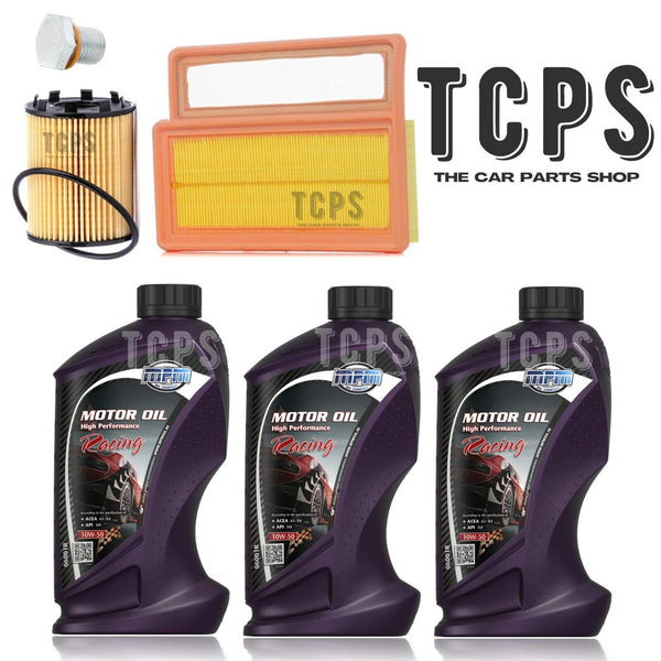 FOR ABARTH 595 1.4 PETROL MK1 FULL SERVICE KIT MPM AIR OIL FILTER & 10W50 MPM 3L