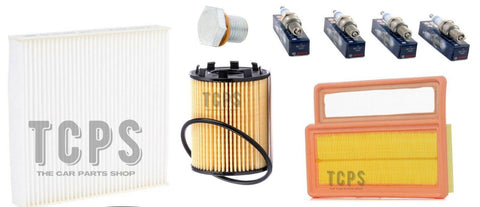 FOR ABARTH 595 1.4 PETROL MK1 FULL SERVICE FILTER KIT WITH BOSCH SPARK PLUGS 4
