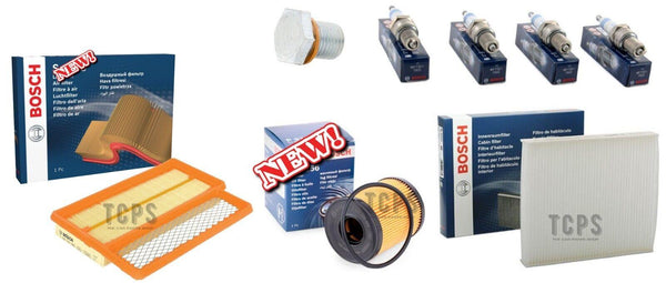 FOR ABARTH 595 1.4 PETROL MK1 FULL BOSCH FILTER SERVICE KIT AND PLUGS X 4