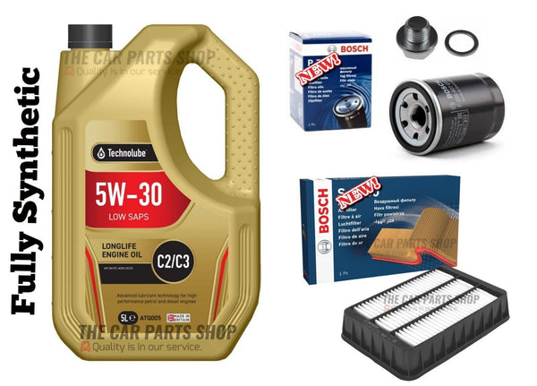 FOR MITSUBISHI ASX 1.6 PETROL MK1 BOSCH SERVICE KIT AIR OIL & 5L 5W30 C2/C3