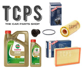 FOR VW GOLF R MK8 BOSCH SERVICE KIT 6L CASTROL & AIR OIL FILTER PACK