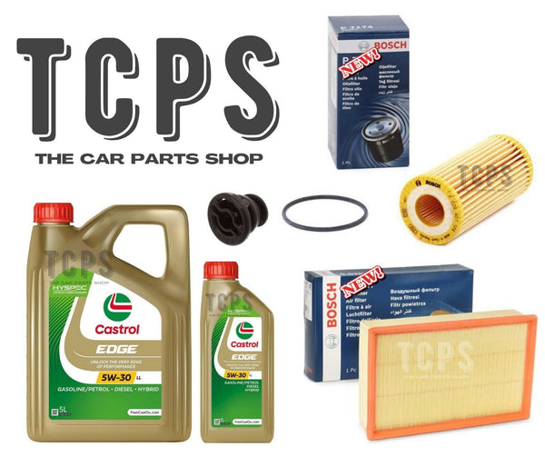 FOR VW GOLF R MK8 BOSCH SERVICE KIT 6L CASTROL & AIR OIL FILTER PACK