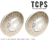 FOR VW GOLF R MK8 GENUINE FRONT BRAKE DISCS 357MM  X 2