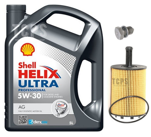 FOR SKODA OCTAVIA 1.9 2.0 TDI MK2 OIL CHANGE SERVICE KIT WITH 5L SHELL AG 5W30