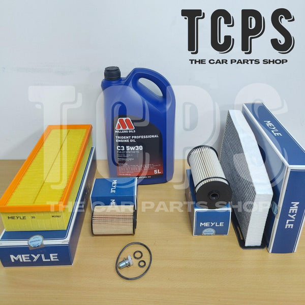 TO FIT AUDI A3 TDI 2006+ FULL MEYLE SERVICE KIT AIR OIL CABIN FUEL MILLERS OIL