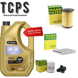FITS FORD FOCUS ZETEC 1.0L 2012+ MANN OIL AIR & CABIN FILTER WITH 5L ENGINE OIL