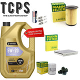 FITS FORD FOCUS ZETEC 1.0L 2012+ MANN OIL AIR & CABIN FILTER WITH 5L OIL & PLUGS