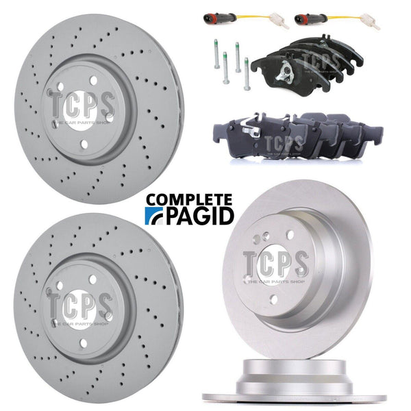 FOR MERCEDES CLS250 2.1 CDI SPORT C218 PAGID FRONT REAR BRAKE DISCS PADS SENSORS