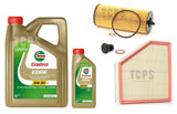 FITS BMW 520D E61 SERVICE KIT 6L CASTROL AIR OIL FILTER WITH NEW SUMP PLUG