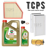 FITS BMW 520D E61 SERVICE KIT POLLEN AIR OIL FILTER AND CASTROL EDGE 6L