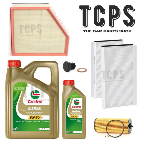 FITS BMW 520D E61 SERVICE KIT POLLEN AIR OIL FILTER AND CASTROL EDGE 6L