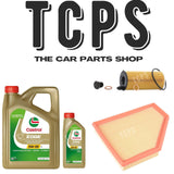 FOR BMW 330E SE PRO 2018+ 6L CASTROL & AIR OIL FILTER SERVICE KIT WITH SUMP PLUG