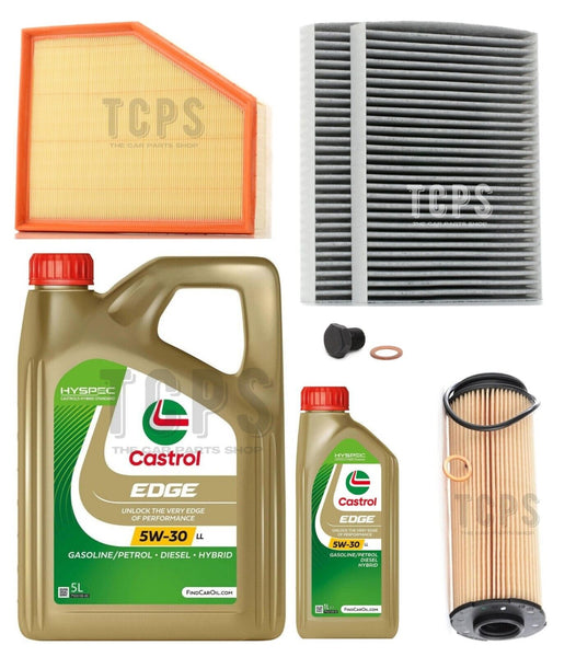 FOR BMW 520D 2.0L MSPORT G31 OIL AIR CABIN FILTER KIT WITH 6L CASTROL