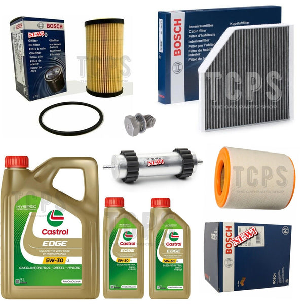 FOR AUDI A6 AVANT 3.0 TDI V6 MK4 BOSCH SERVICE KIT 7L CASTROL & FULL BOSCH KIT