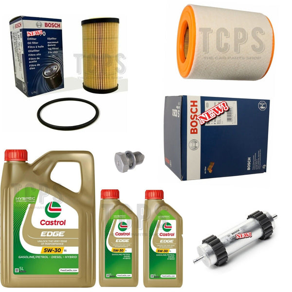 FOR AUDI A6 AVANT 3.0 TDI V6 MK4 BOSCH SERVICE KIT BOSCH FUEL OIL AIR & CASTROL