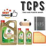 FOR BMW 740D 3.0L G11 XDRIVE MSPORT 7L CASTROL AIR OIL & CABIN FILTER