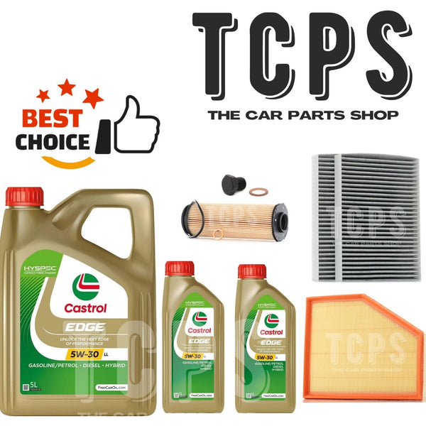 FOR BMW 740D 3.0L G11 XDRIVE MSPORT 7L CASTROL AIR OIL & CABIN FILTER