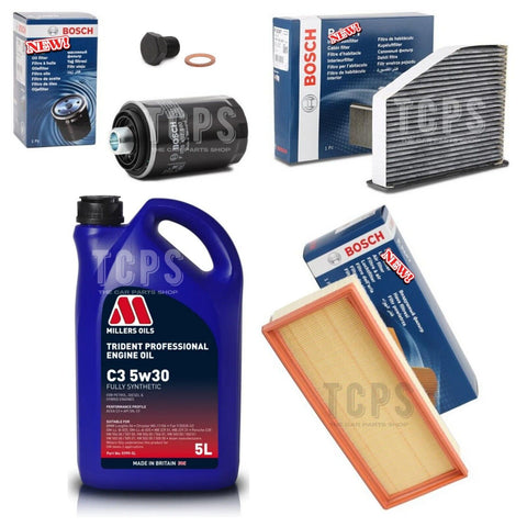 5L MILLERS AND BOSCH SERVICE KIT FOR AUDI TT 2.0 TFSI MK2