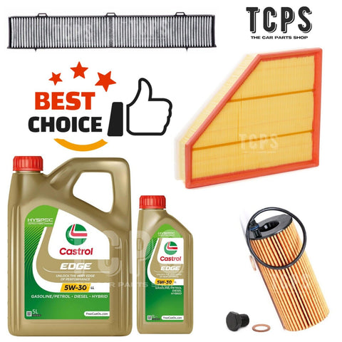FITS BMW X1 2.0L XDRIVE E84 6L CASTROL WITH AIR OIL AND CABIN FILTER