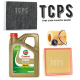 FOR BMW 220i 2.0 F22 5L CASTROL WITH AIR OIL CABIN FILTER SERVICE KIT
