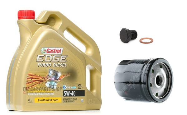 FOR SKODA CITIGO 1.0 MPI MK1 SERVICE KIT 4L 5W40 CASTROL + OIL FILTER + DRAIN PL