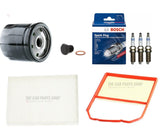 FOR SKODA CITIGO 1.0 MPI MK1 OIL FILTER + AIR FILTER + CABIN FILTER + SPARK PLU