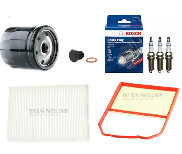 FOR SKODA CITIGO 1.0 MPI MK1 OIL FILTER + AIR FILTER + CABIN FILTER + SPARK PLU