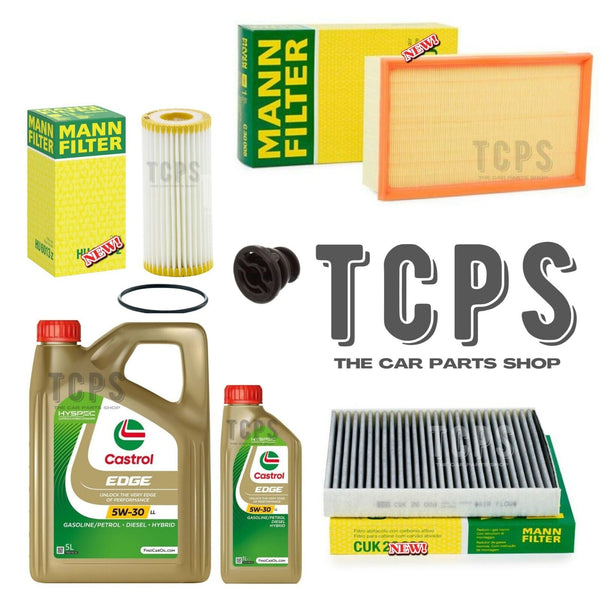 FOR VW GOLF R 2.0 TSI MK8 MANN-FILTER SERVICE KIT 6L CASTROL AIR OIL POLLEN MANN