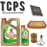 FITS MERCEDES A35 2.0 W177 AIR OIL CABIN FILTERS SERVICE KIT WITH 6L CASTROL OIL