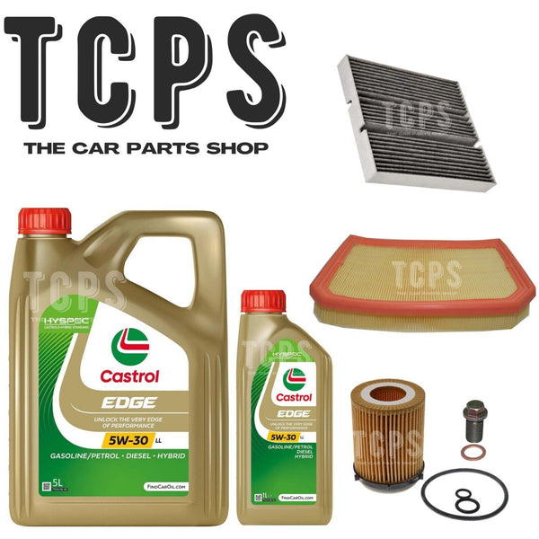 FITS MERCEDES A35 2.0 W177 AIR OIL CABIN FILTERS SERVICE KIT WITH 6L CASTROL OIL