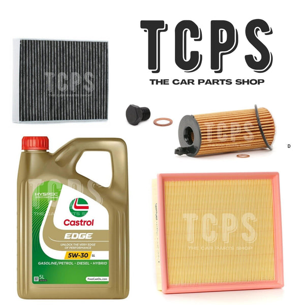FITS BMW 318d 2.0 F30 AIR OIL & CABIN FILTER SERVICE KIT WITH 5L CASTROL + PLUG