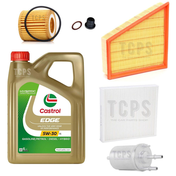 FITS SKODA FABIA MK2 1.2 SERVICE KIT 4L CASTROL + FILTERS + SUMP PLUG