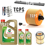 FOR BMW 325i 3.0 E92 COMPLETE SERVICE KIT WITH 7L CASTROL OIL & 6 BOSCH PLUGS
