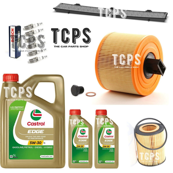 FOR BMW 325i 3.0 E92 COMPLETE SERVICE KIT WITH 7L CASTROL OIL & 6 BOSCH PLUGS