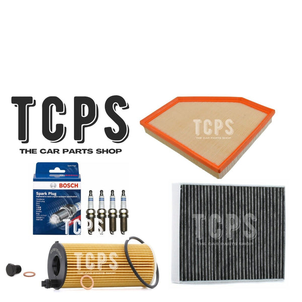 FOR BMW 330i 2.0 F30 2012+ FULL FILTER SERVICE KIT WITH x4 BOSCH SPARK PLUGS