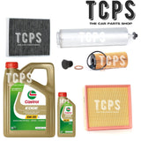 FOR BMW 420d 2.0 F32 2013+ COMPLETE SERVICE FILTER KIT WITH 6L CASTROL MOTOR OIL