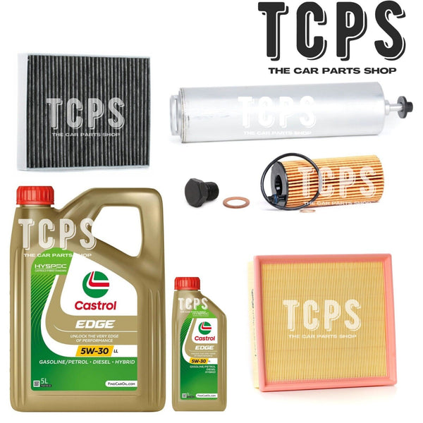 FOR BMW 420d 2.0 F32 2013+ COMPLETE SERVICE FILTER KIT WITH 6L CASTROL MOTOR OIL