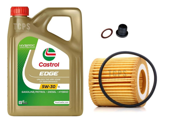 FITS SKODA FABIA MK2 1.2 SERVICE KIT 4L CASTROL EDGE WITH OIL FILTER + SUMP PLUG