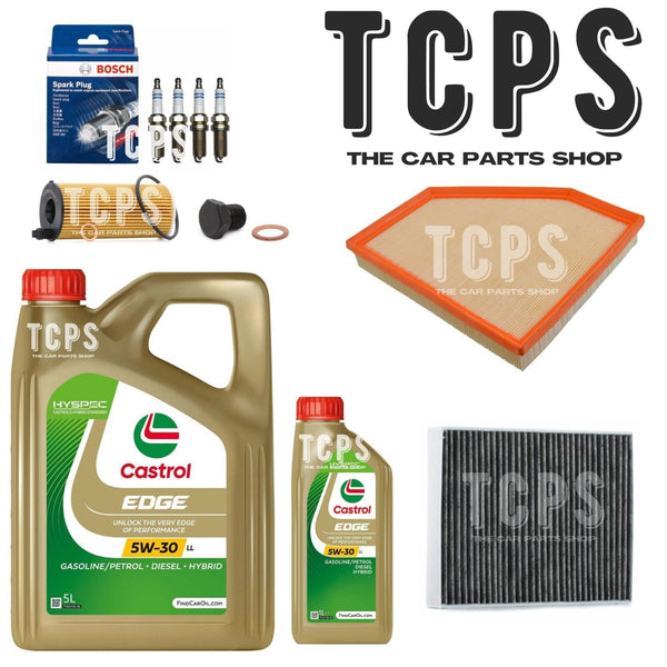 FOR BMW 430i 2.0 F32 2013+ COMPLETE SERVICE KIT WITH 6L CASTROL & x4 BOSCH PLUGS