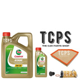 FOR BMW 430i 2.0 F32 2013+ AIR AND OIL FILTER KIT WITH 6L CASTROL MOTOR OIL