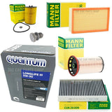 FITS SKODA OCTAVIA 2.0 TDI VRS MK3 FULL MANN FILTER SERVICE KIT & QUANTUM 5L OIL