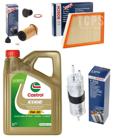 FOR BMW 218D ACTIVE TOURER F45 BOSCH SERVICE KIT 5L CASTROL & BOSCH AIR FUEL OIL