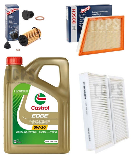 FOR BMW 218D ACTIVE TOURER F45 BOSCH SERVICE KIT NEW AIR OIL POLLEN & CASTROL 5L