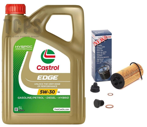 FOR BMW 218D ACTIVE TOURER F45 BOSCH OIL FILTER CASTROL OIL BOSCH SERVICE KIT