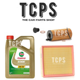FOR BMW 218i 1.5 F22 2013+ AIR AND OIL FILTER SERVICE KIT WITH 5L CASTROL OIL