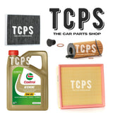 FOR BMW 218d 2.0 F22 2013+ AIR OIL & CABIN FILTER SERVICE KIT WITH 5L CASTROL